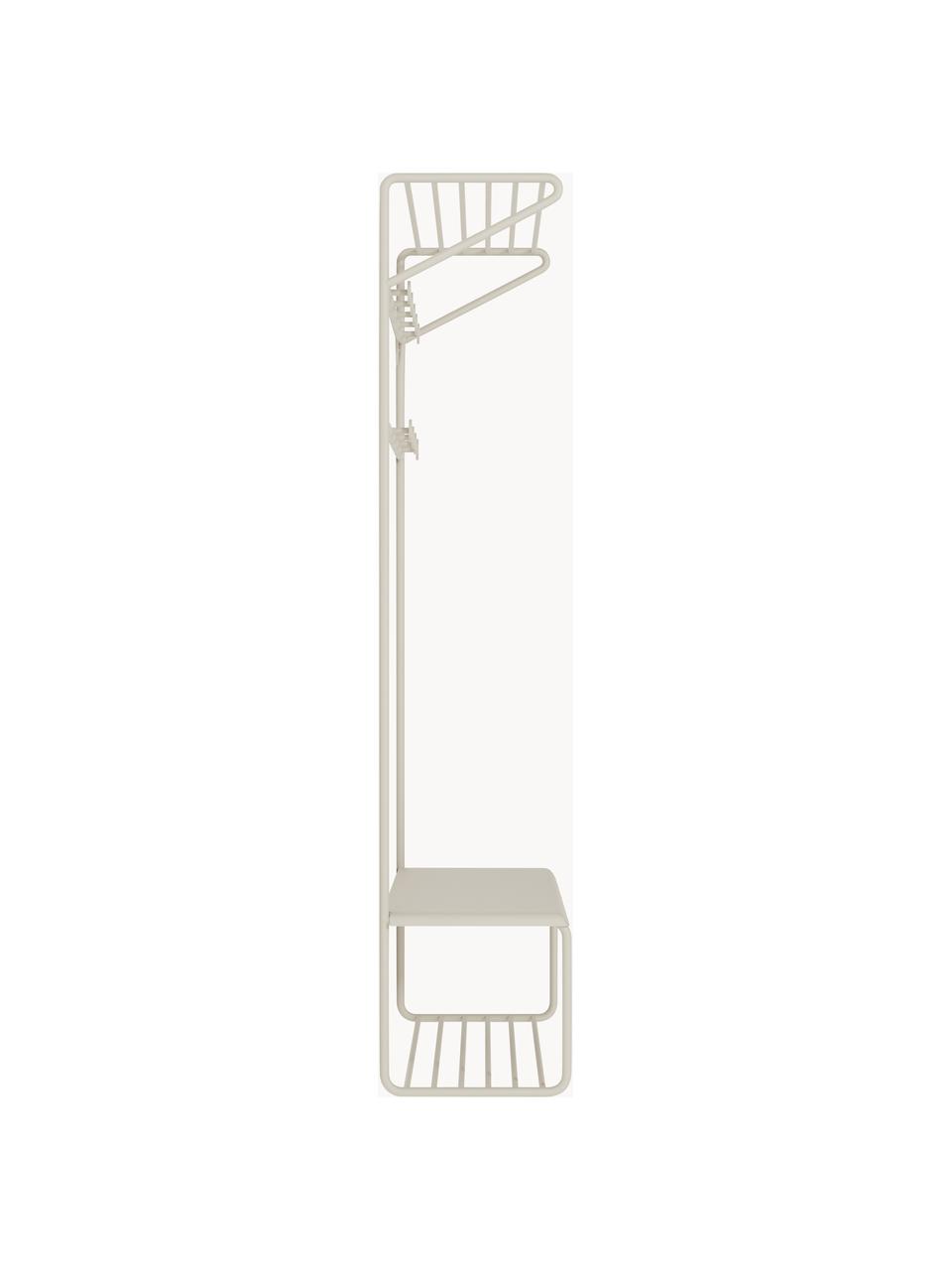 Meuble d'entrée en métal Sam, Métal, revêtement par poudre, Beige clair, larg. 80 x haut. 152 cm