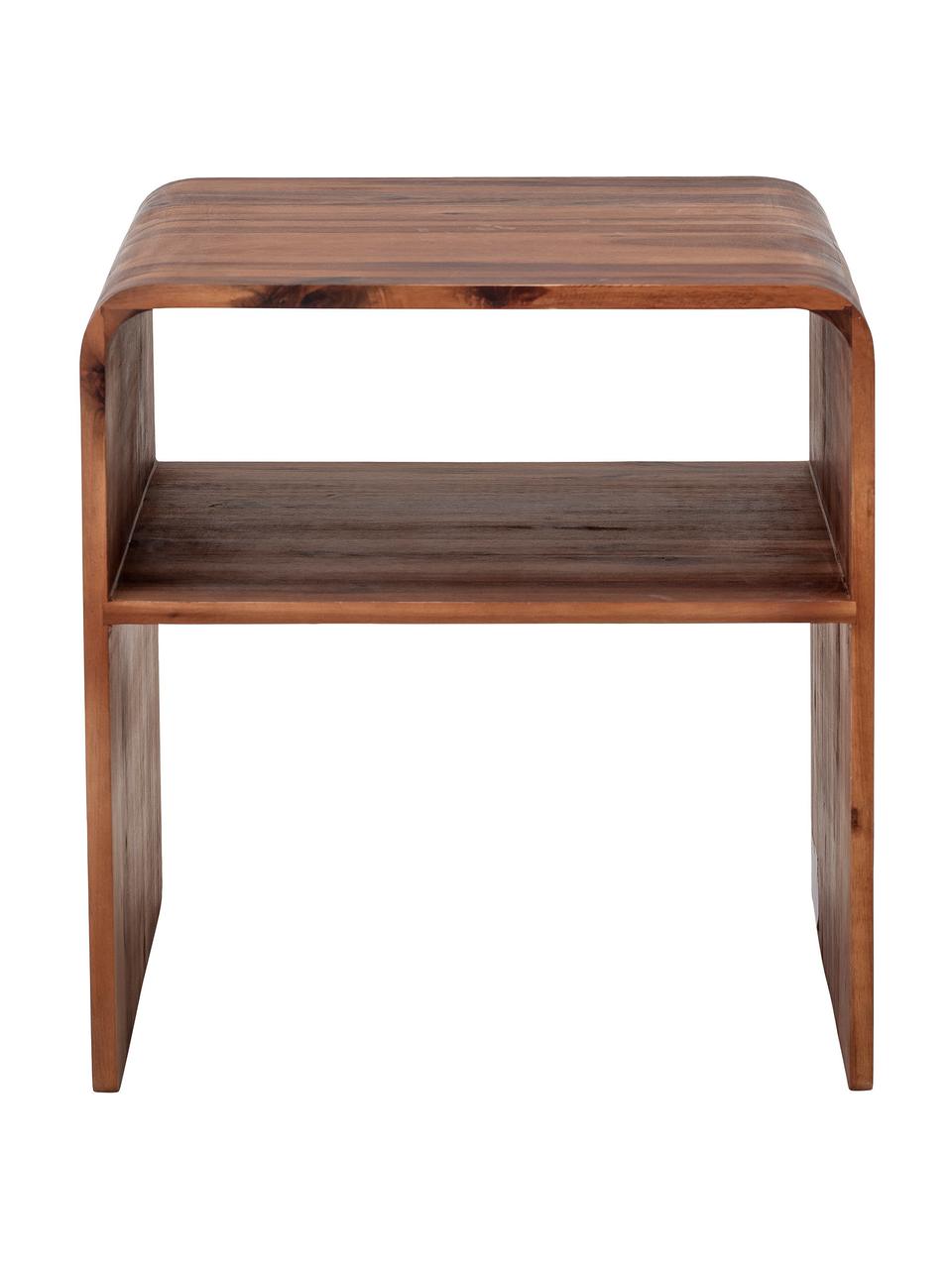 Noční stolek z akátového dřeva Hassel, Akáciové dřevo, Akáciové dřevo, Š 38 cm, H 38 cm