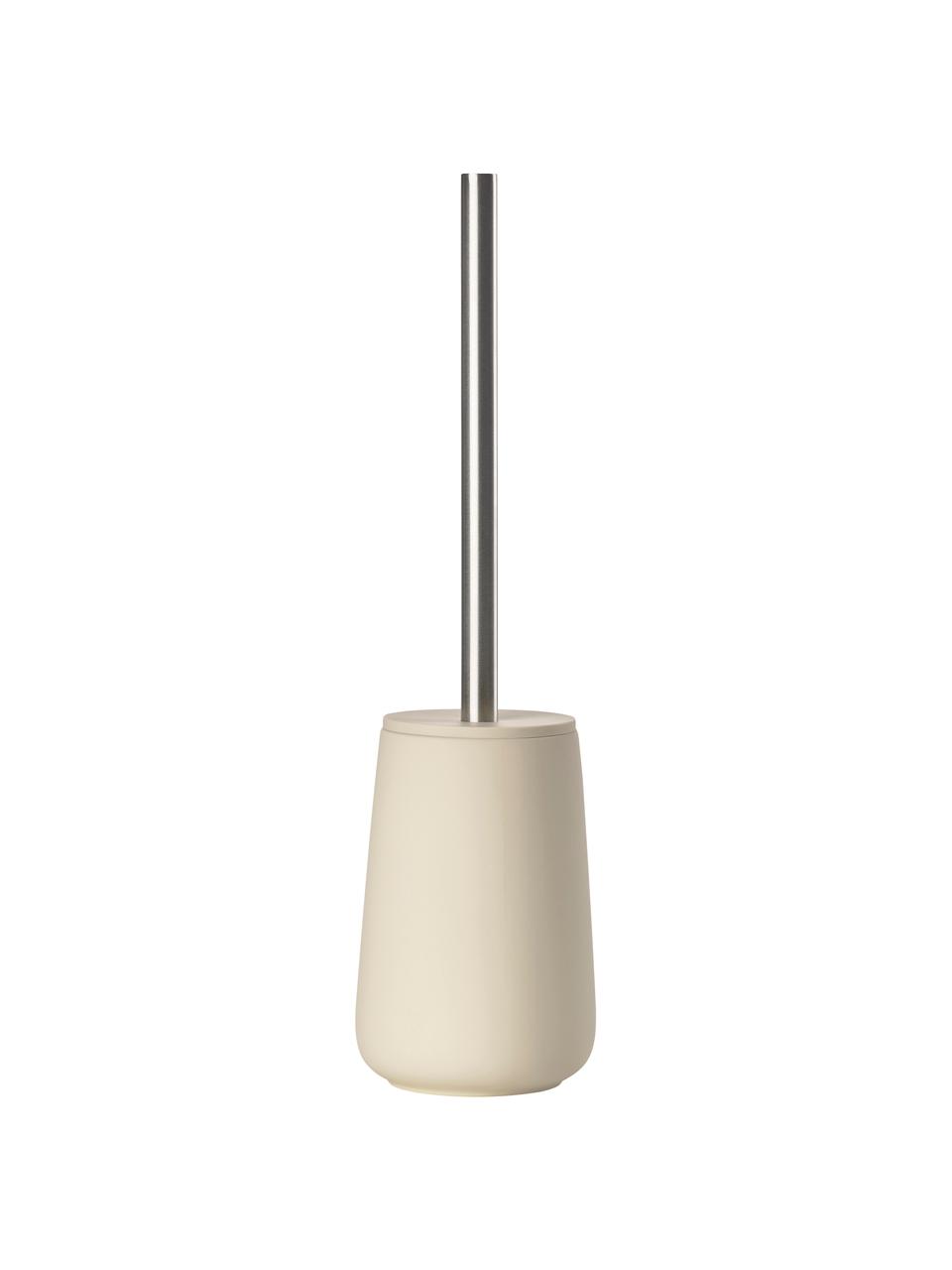 Toiletborstel Nova One met porseleinen houder, Houder: porselein, Beige, Ø 10 x H 37 cm