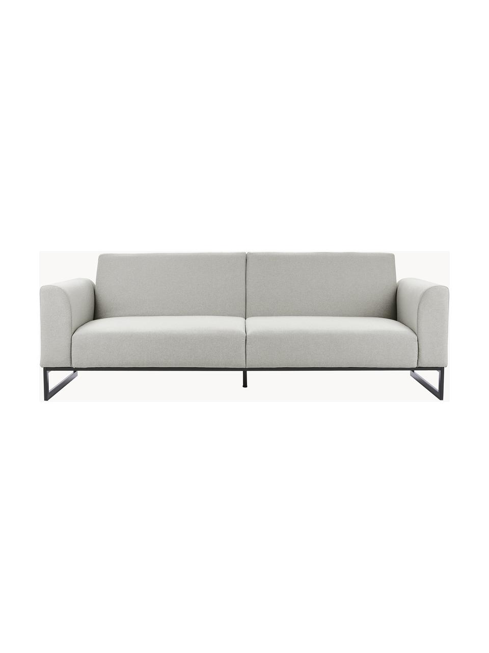 Sofá cama Josephine (3 plazas), Tapizado: 100% poliéster Alta resis, Estructura: madera de pino maciza y m, Patas: metal, Tejido gris claro, An 238 x F 85 cm