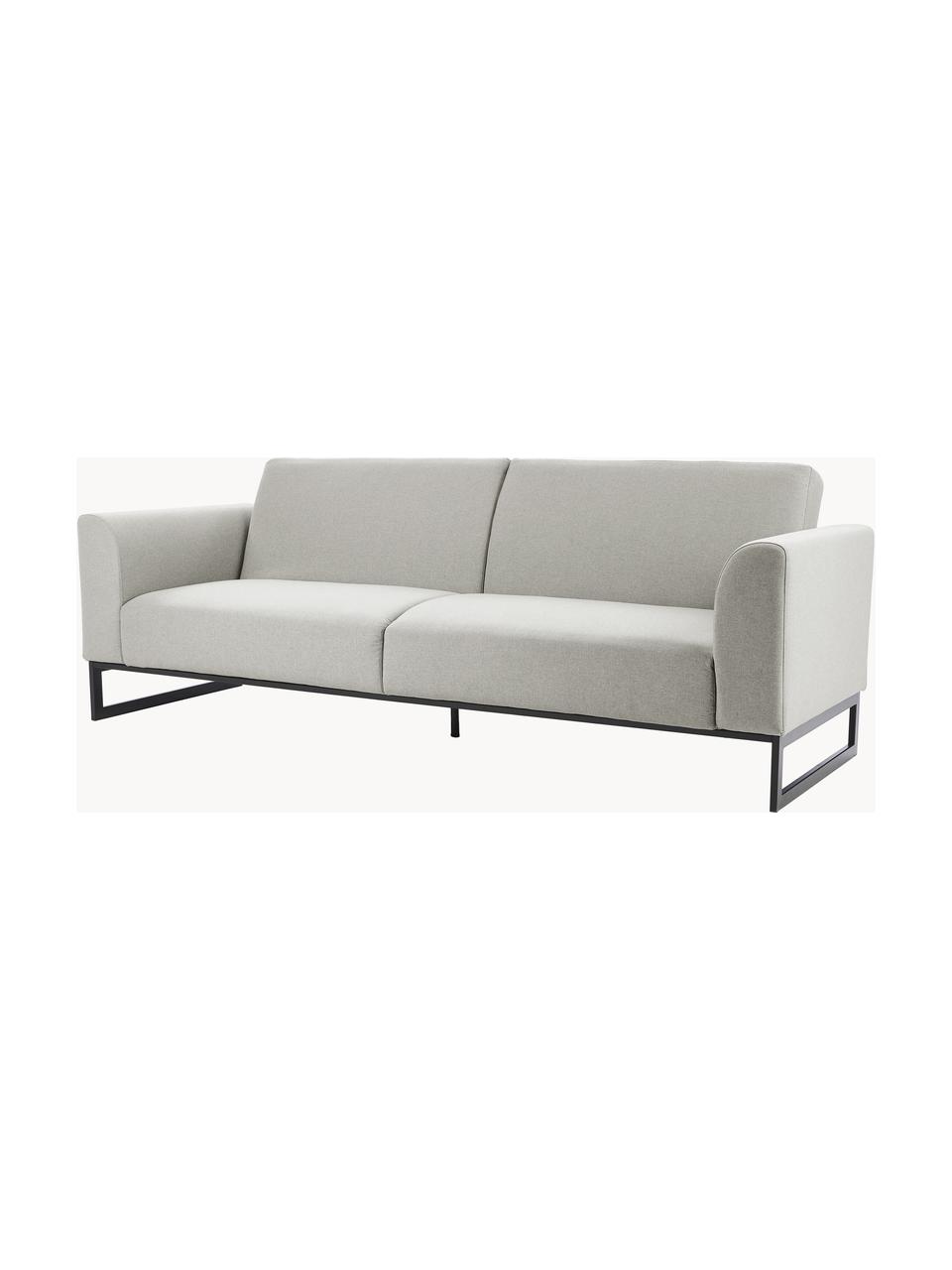 Sofá cama Josephine (3 plazas), Tapizado: 100% poliéster Alta resis, Estructura: madera de pino maciza y m, Patas: metal, Tejido gris claro, An 238 x F 85 cm