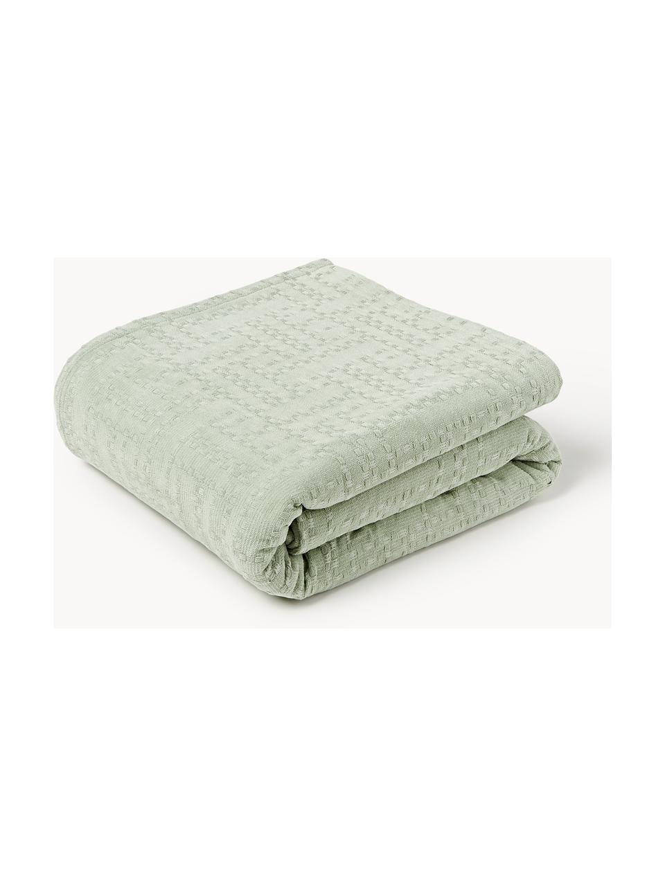 Couvre-lit en coton Lazlo, 100 % coton

Le matériau est certifié STANDARD 100 OEKO-TEX®, 5763CIT, CITEVE, Vert sauge, larg. 230 x long. 250 cm (pour lits jusqu'à 180 x 200 cm)