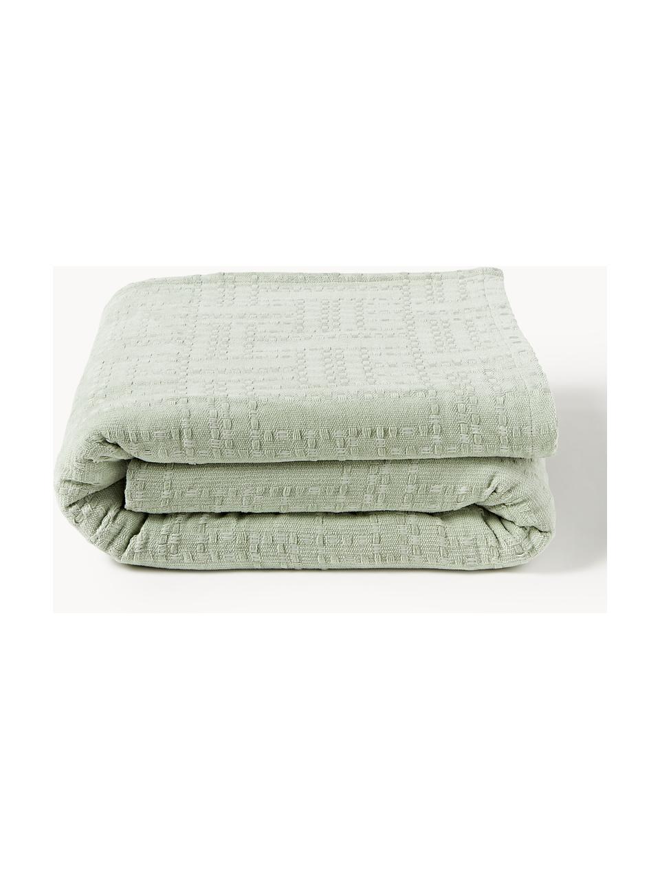 Couvre-lit en coton Lazlo, 100 % coton

Le matériau est certifié STANDARD 100 OEKO-TEX®, 5763CIT, CITEVE, Vert sauge, larg. 230 x long. 250 cm (pour lits jusqu'à 180 x 200 cm)