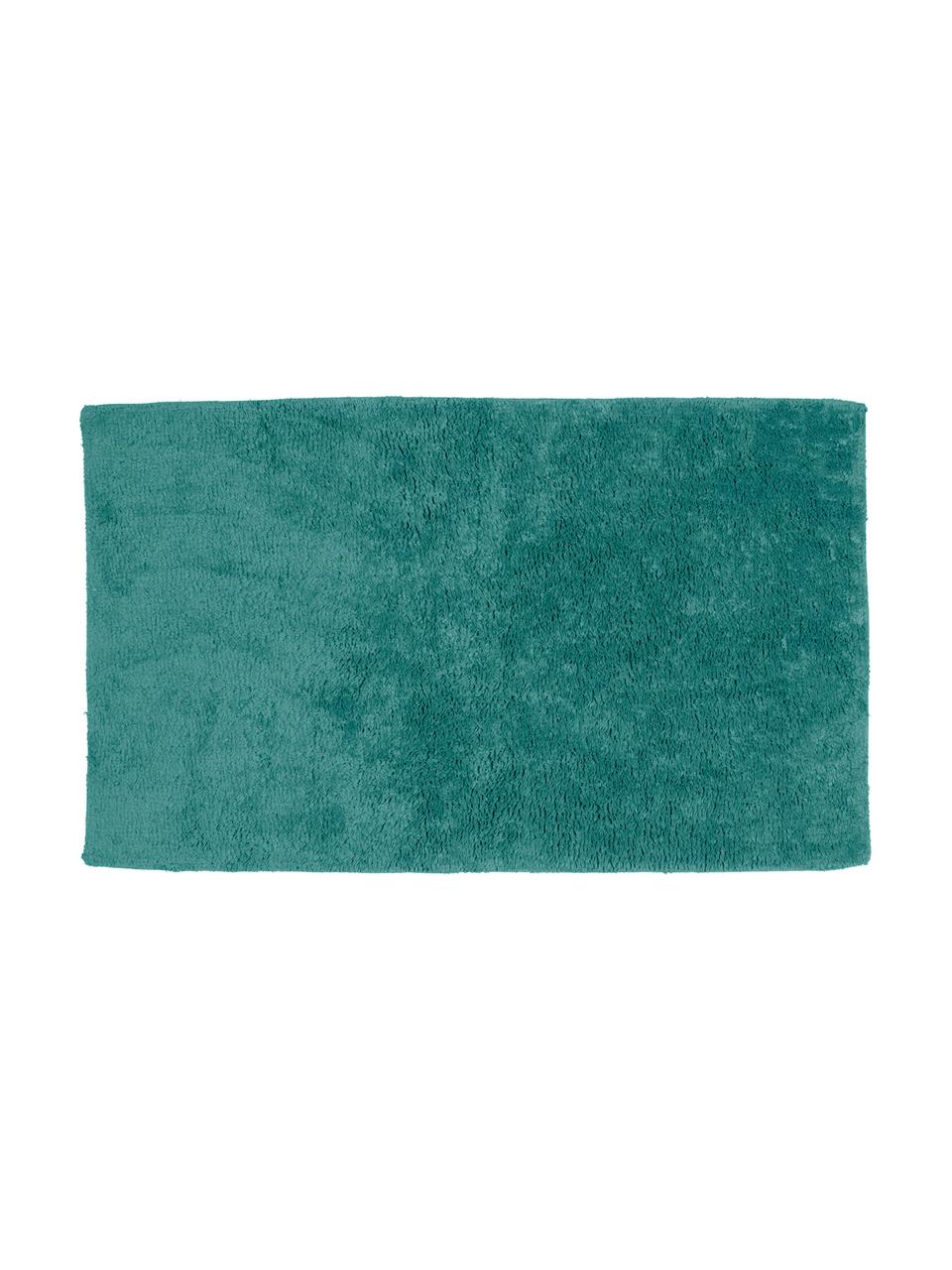 Alfombrilla de baño grande Luna, Verde esmeralda, An 70 x L 120 cm