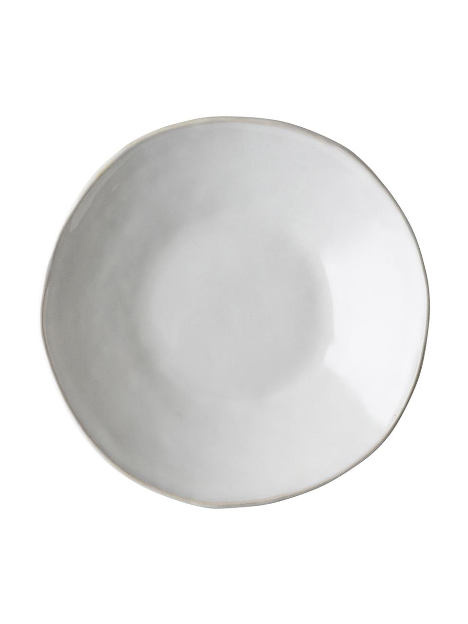 Assiettes creuses White Organic, 4 pièces, Grès cérame, Blanc, Ø 24 x haut. 5 cm