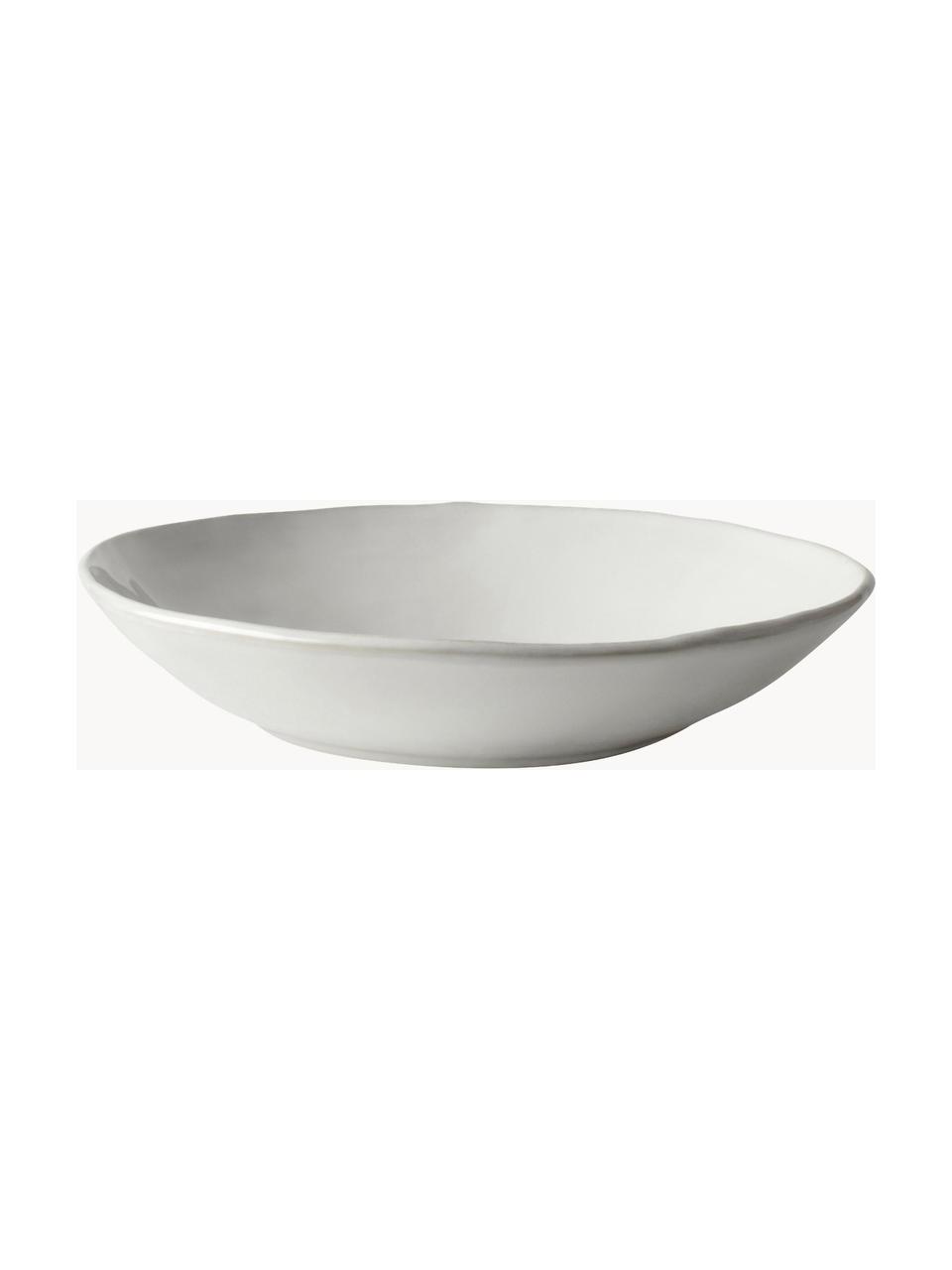 Hluboké talíře White Organic, 4 ks, Kamenina, Bílá, Ø 24 cm, V 5 cm