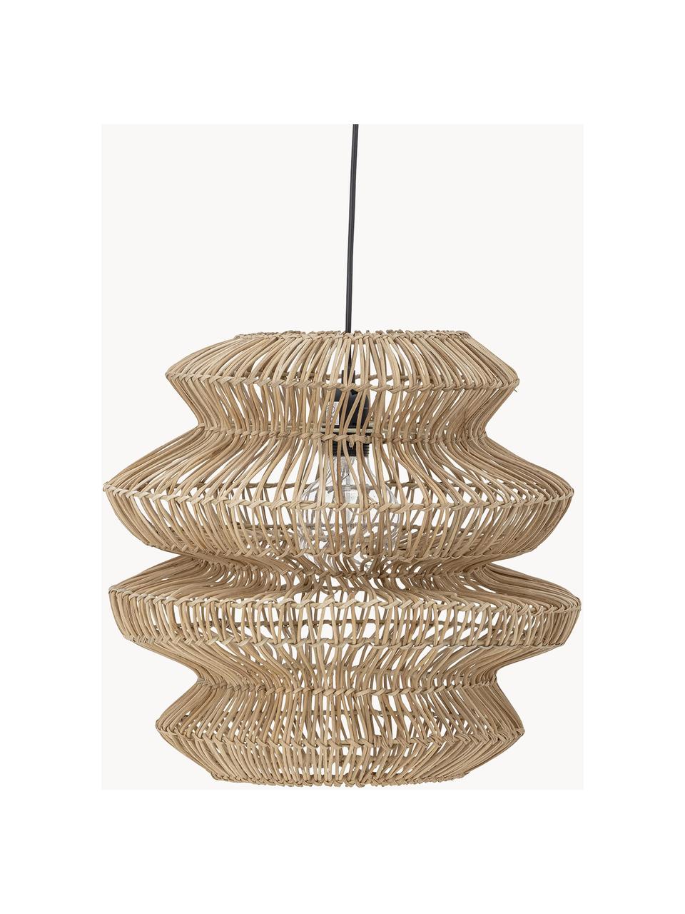 Suspension design en rotin Dunia, Beige, Ø 40 x haut. 40 cm