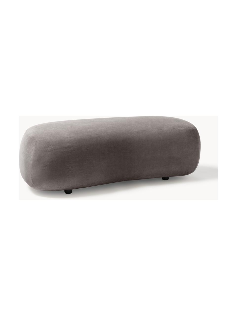 Hocker Alba, Bezug: 97% Polyester, 3% Nylon D, Gestell: Massives Fichtenholz, Bir, Webstoff Taupe, B 130 x T 62 cm