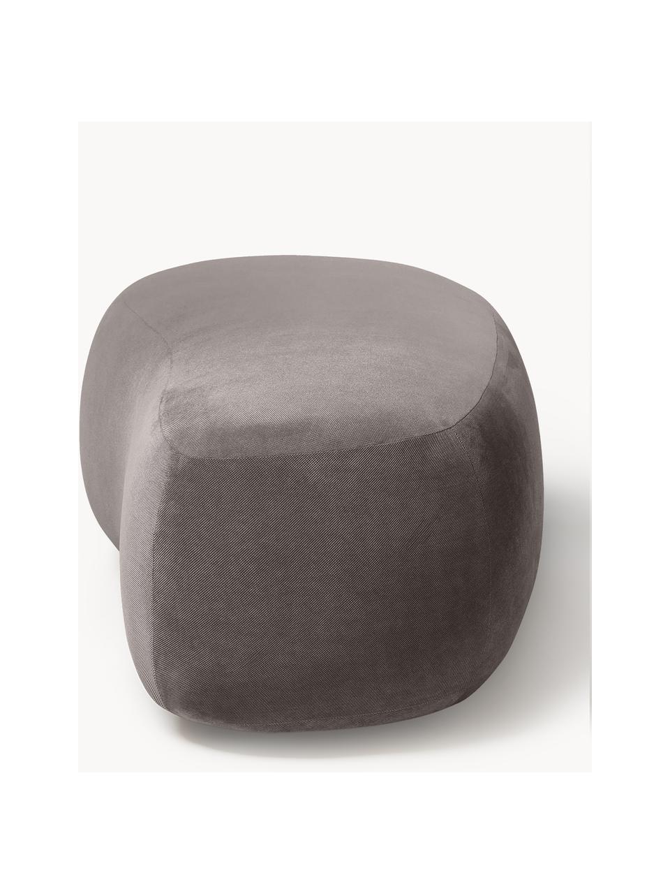 Pouf / Sgabello Kalla Dark Grey in microfibra Grigio effetto pelle inv