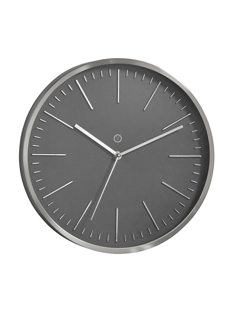 Horloge murale Dakota, Gris, couleur argentée, Ø 30 cm