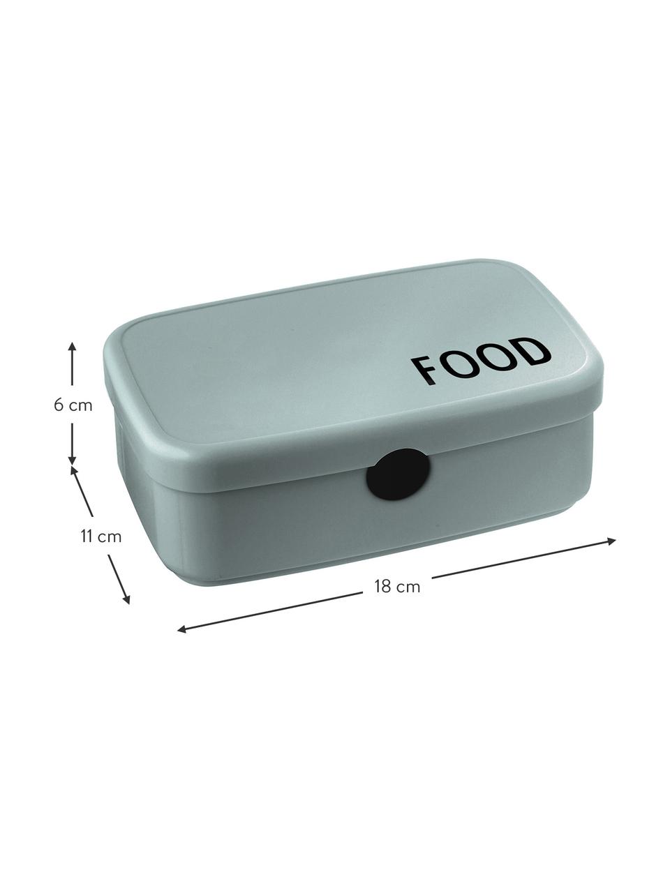 Contenitore per il pranzo Food, Tritan (materiale sintetico, senza BPA), Verde, Larg. 18 x Alt. 6 cm