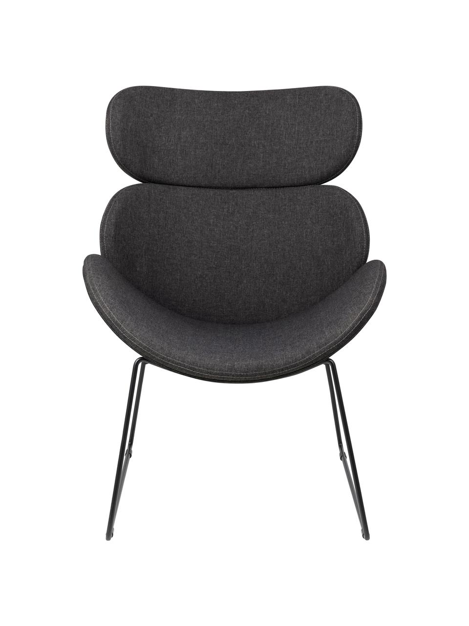 Sillón Cazar, Tapizado: 100% poliéster, Estructura: metal con pintura en polv, Tejido gris, An 69 x F 79 cm