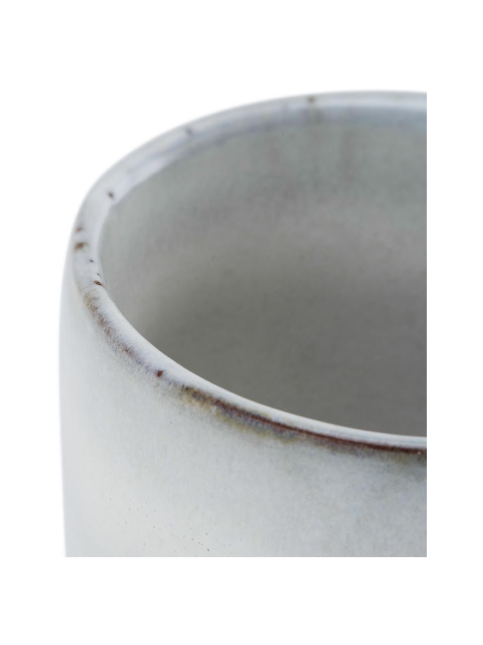 Tazas de café artesanales Nordic Sand, 6 uds., Cerámica de gres, Gris claro, Ø 7 x Al 8 cm, 100 ml