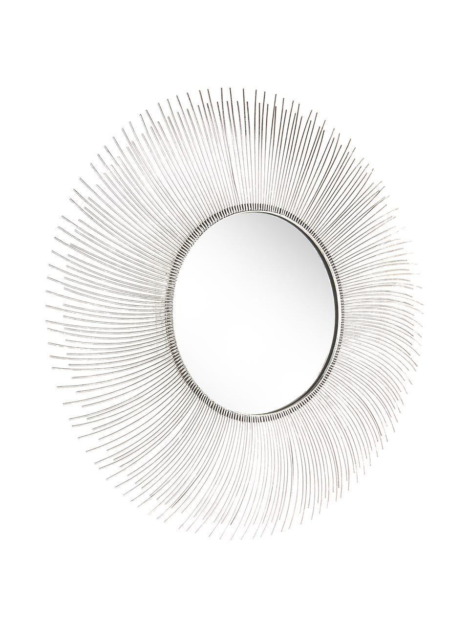 Kulaté nástěnné zrcadlo Lilly, Stříbrná, Ø 90 cm, H 2 cm
