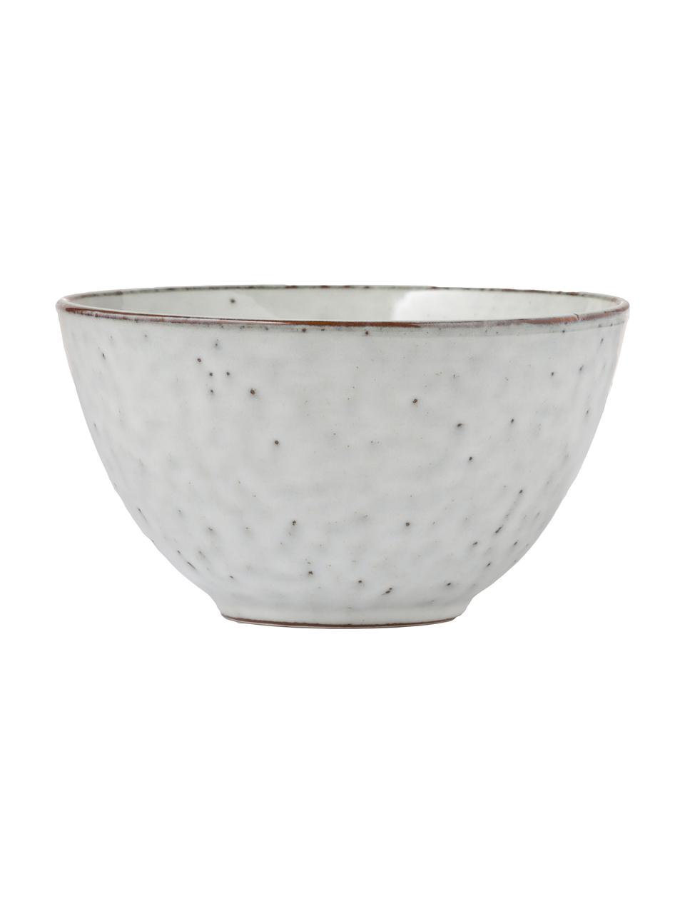 Handgemachte Schälchen Nordic Sand, 4 Stück, Steingut, Hellgrau, Ø 15 x H 8 cm