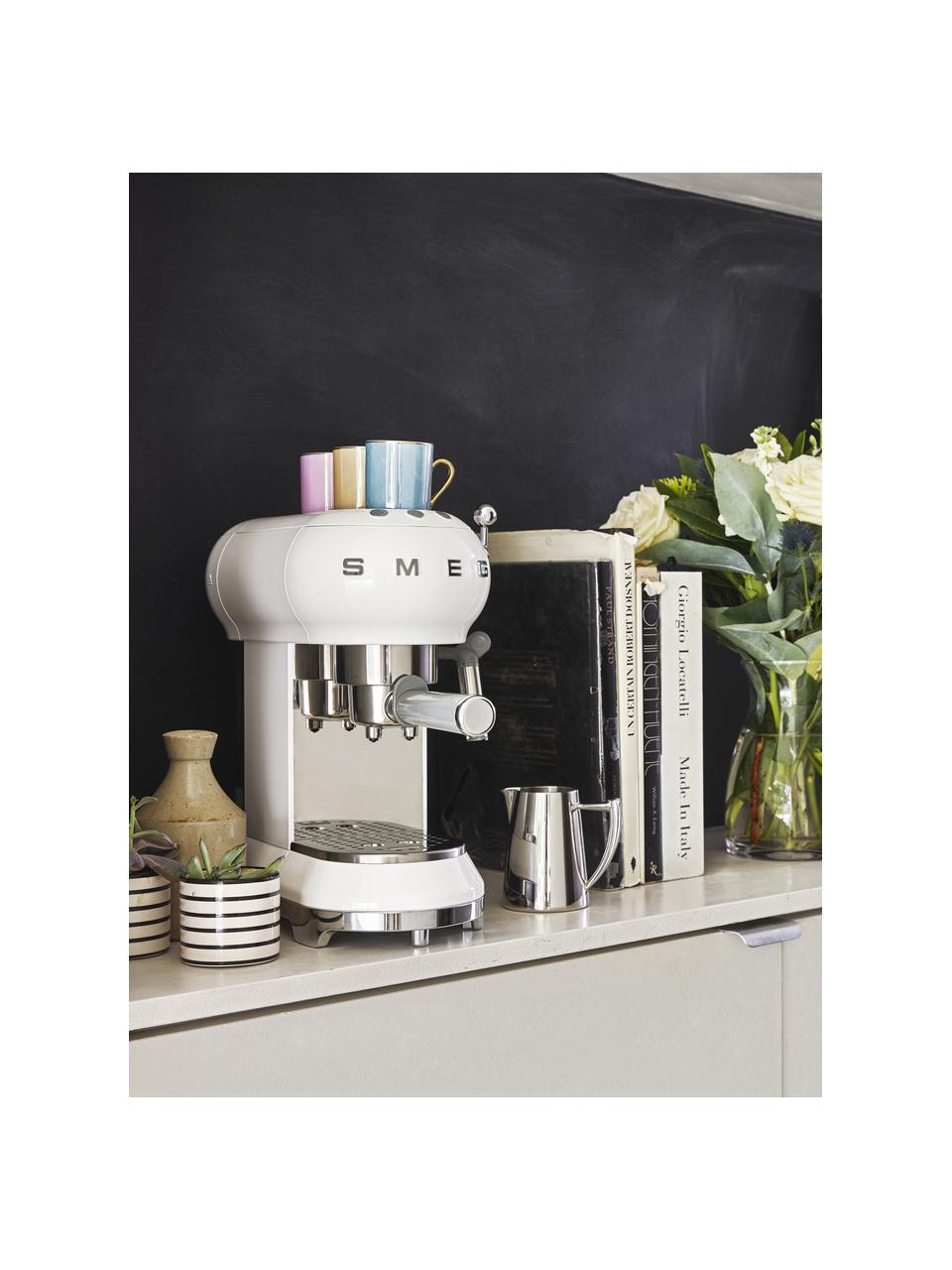 Espressomaschine 50's Style, Weiß, glänzend, B 33 x H 33 cm
