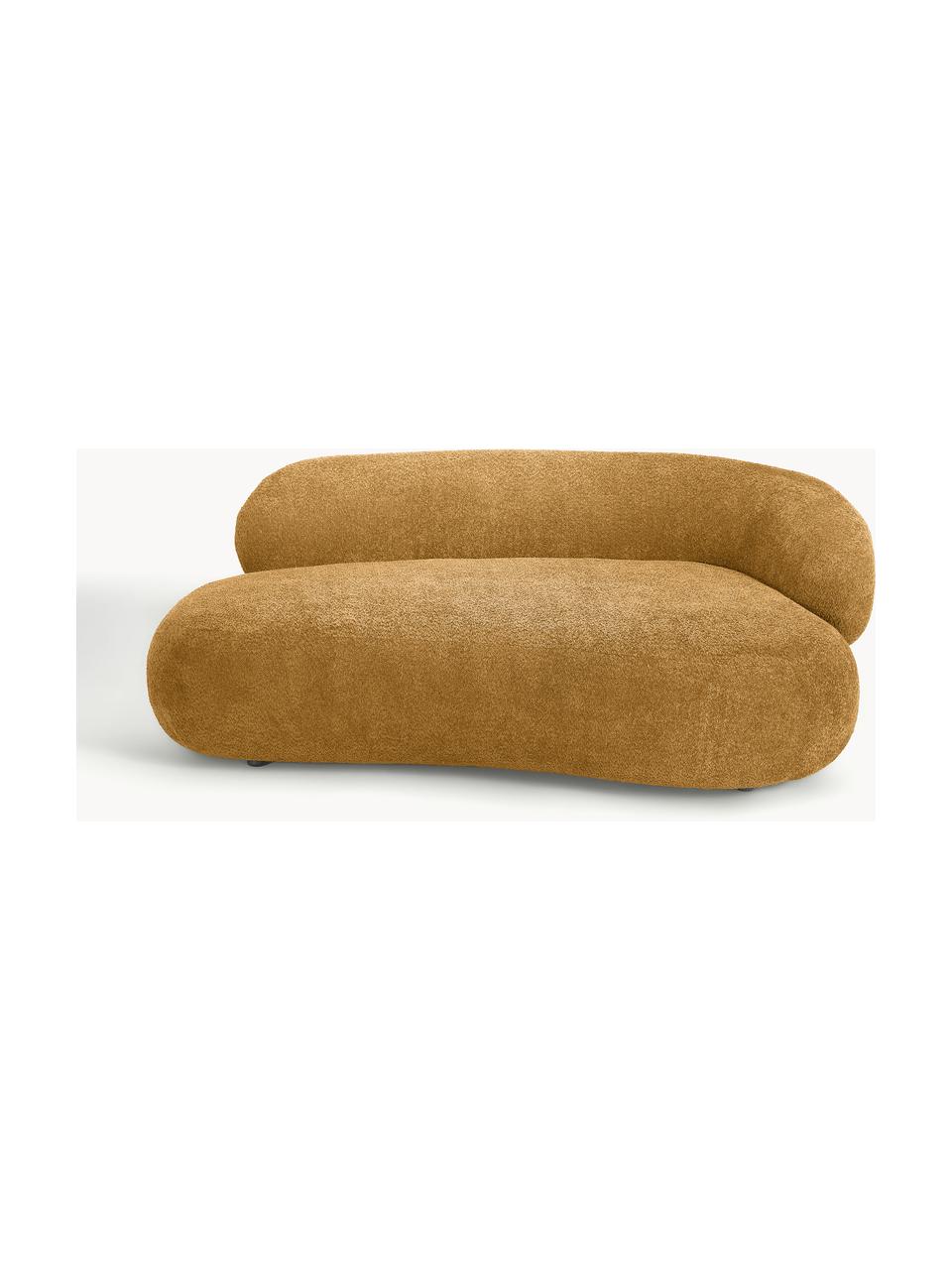 Sofa Alba (2-Sitzer) aus Teddy-Bouclé, Bezug: 100 % Polyester Der strap, Gestell: Massives Fichtenholz, Kie, Teddy-Bouclé Ocker, B 185 x T 114 cm, Rückenlehne links