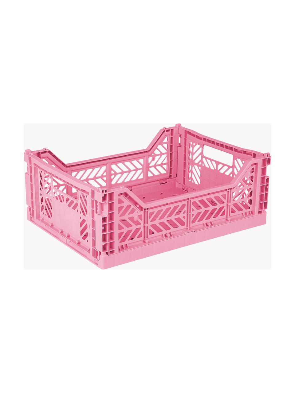 Contenitore pieghevole Midi, larg. 40 cm, Plastica, Rosa, Larg. 40 x Prof. 30 cm