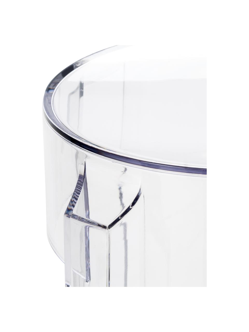 Design Thekenhocker Charles Ghost, Polykarbonat, Greenguard-zertifiziert, Transparent, Ø 46 x H 65 cm