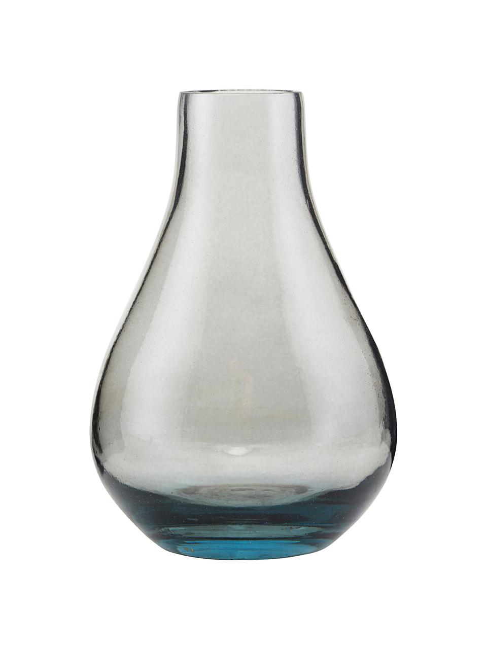 Glas-Vase Sandra, Glas, Grau, transparent, Ø 7 x H 11 cm