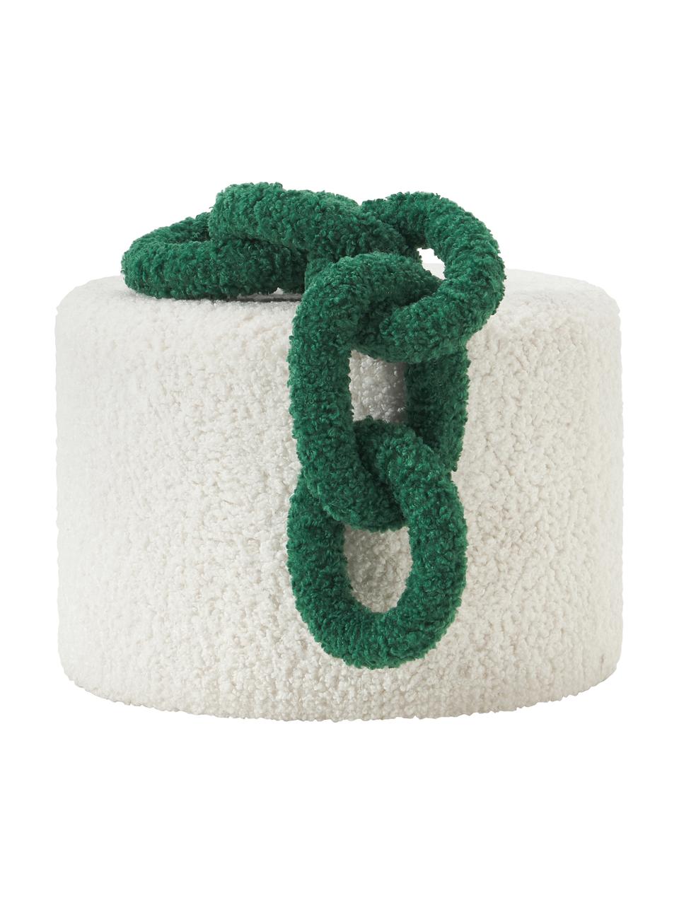 Plyšový vankúš Chain, 100 % polyester (plyš), Zelená, Š 60 x V 20 cm