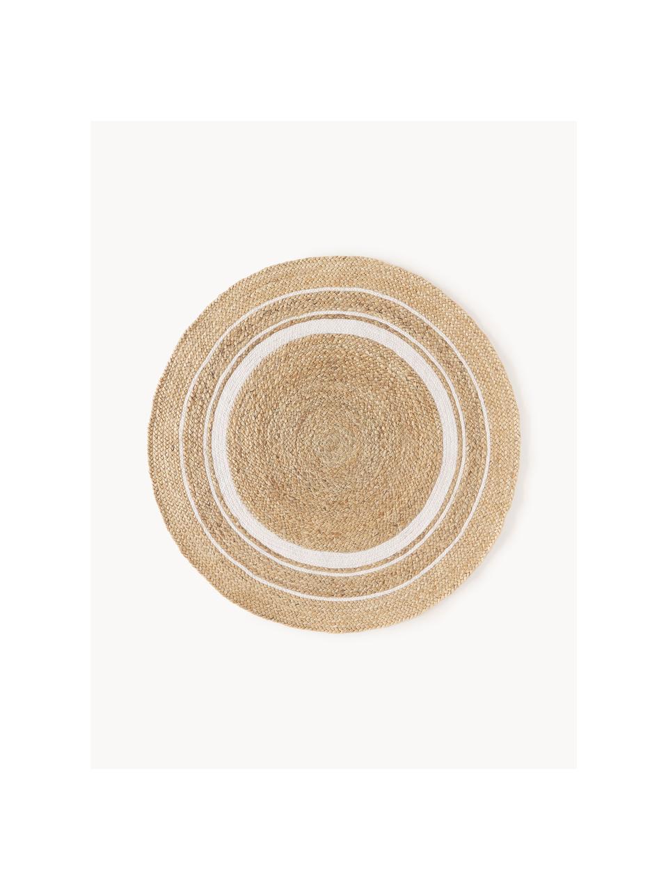 Rond juten vloerkleed Clover, handgemaakt, 75% jute, 25% katoen

Het materiaal dat in dit product wordt gebruikt, is getest op schadelijke stoffen en gecertificeerd volgens STANDARD 100 door OEKO-TEX®, HOHENSTEIN HTTI, 16.HIN.79297., Bruin, wit, Ø 120 cm (maat S)