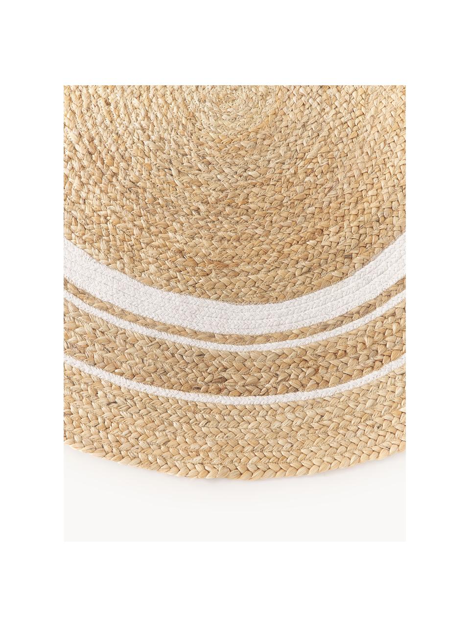 Runder Jute-Teppich Clover, handgefertigt, 75 % Jute, 25 % Baumwolle

Das in diesem Produkt verwendete Material ist schadstoffgeprüft und zertifiziert nach STANDARD 100 by OEKO-TEX®, HOHENSTEIN HTTI, 16.HIN.79297., Braun, Weiss, Ø 120 cm (Grösse S)