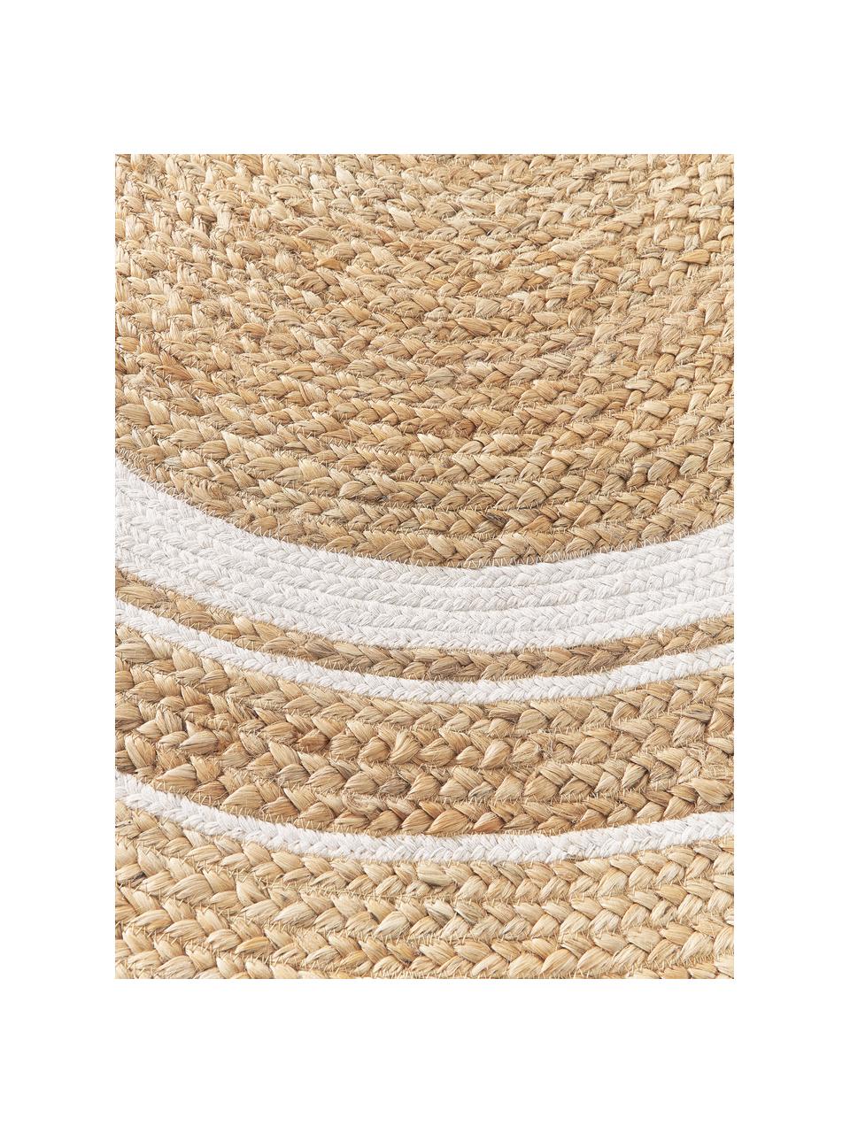 Rond juten vloerkleed Clover, handgemaakt, 75% jute, 25% katoen

Het materiaal dat in dit product wordt gebruikt, is getest op schadelijke stoffen en gecertificeerd volgens STANDARD 100 door OEKO-TEX®, HOHENSTEIN HTTI, 16.HIN.79297., Bruin, wit, Ø 120 cm (maat S)