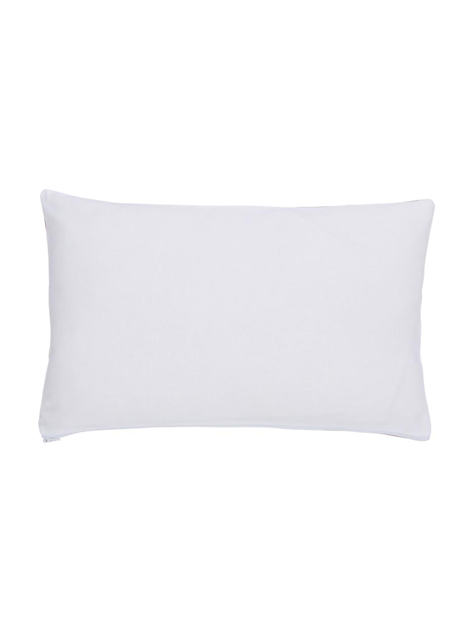 Gestreifte Kissenhülle Ren in Altrosa/White, 100% Baumwolle, Weiß, Altrosa, B 30 x L 50 cm