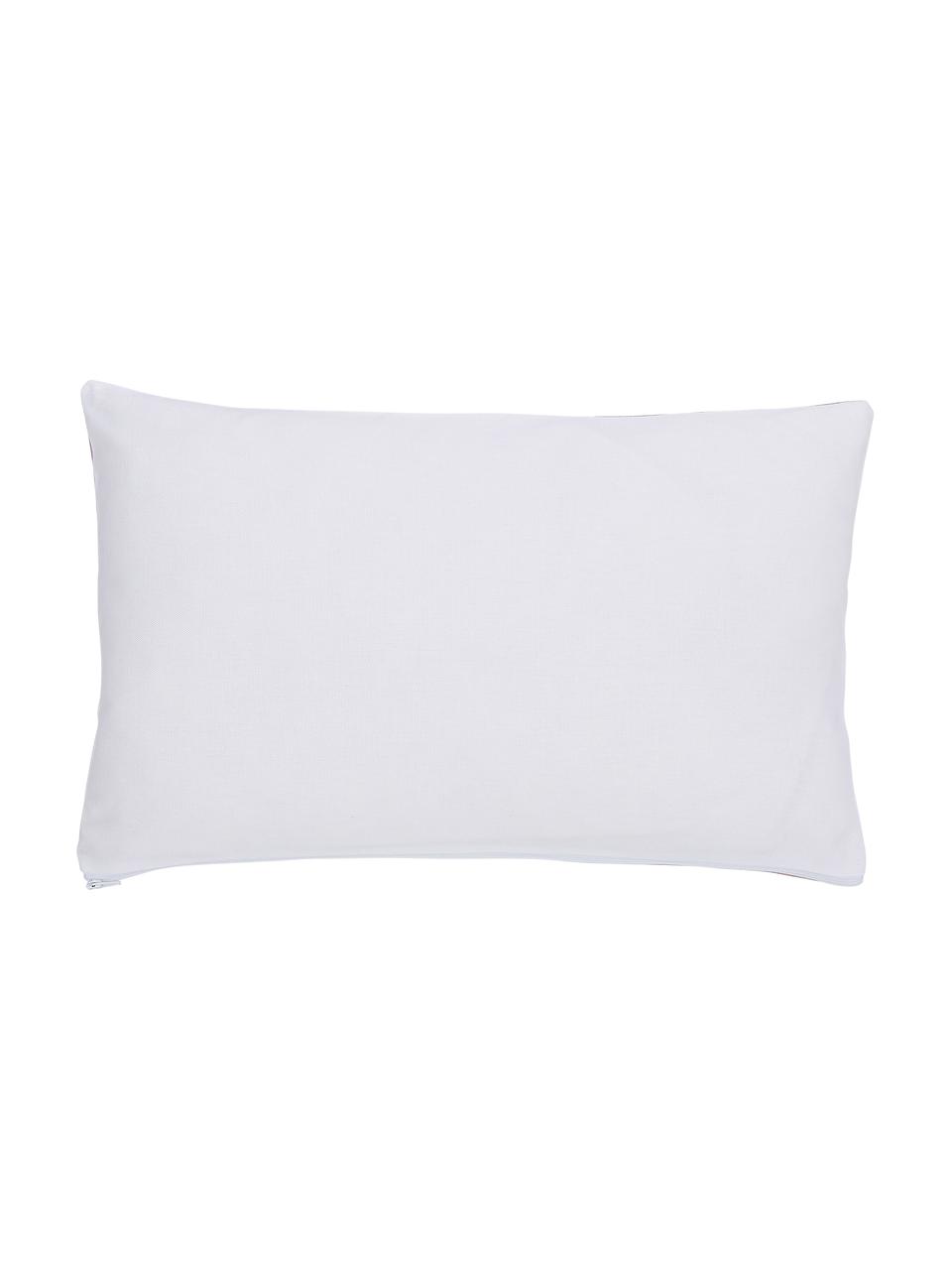 Housse de coussin rectangulaire Ren, 100 % coton, Blanc, vieux rose, larg. 30 x long. 50 cm