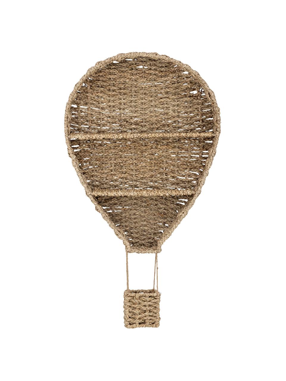 Wandregal Ditter aus Seegras, Seegras, Braun, B 59 x H 105 cm