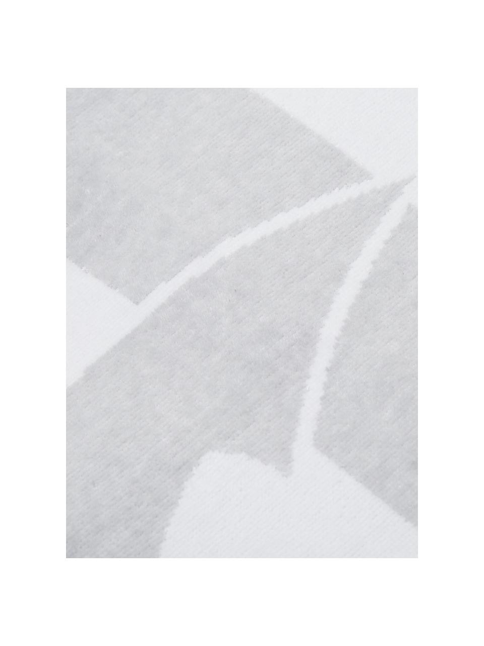 Serviette de plage à rayures et imprimé ancre Anko, Gris, blanc