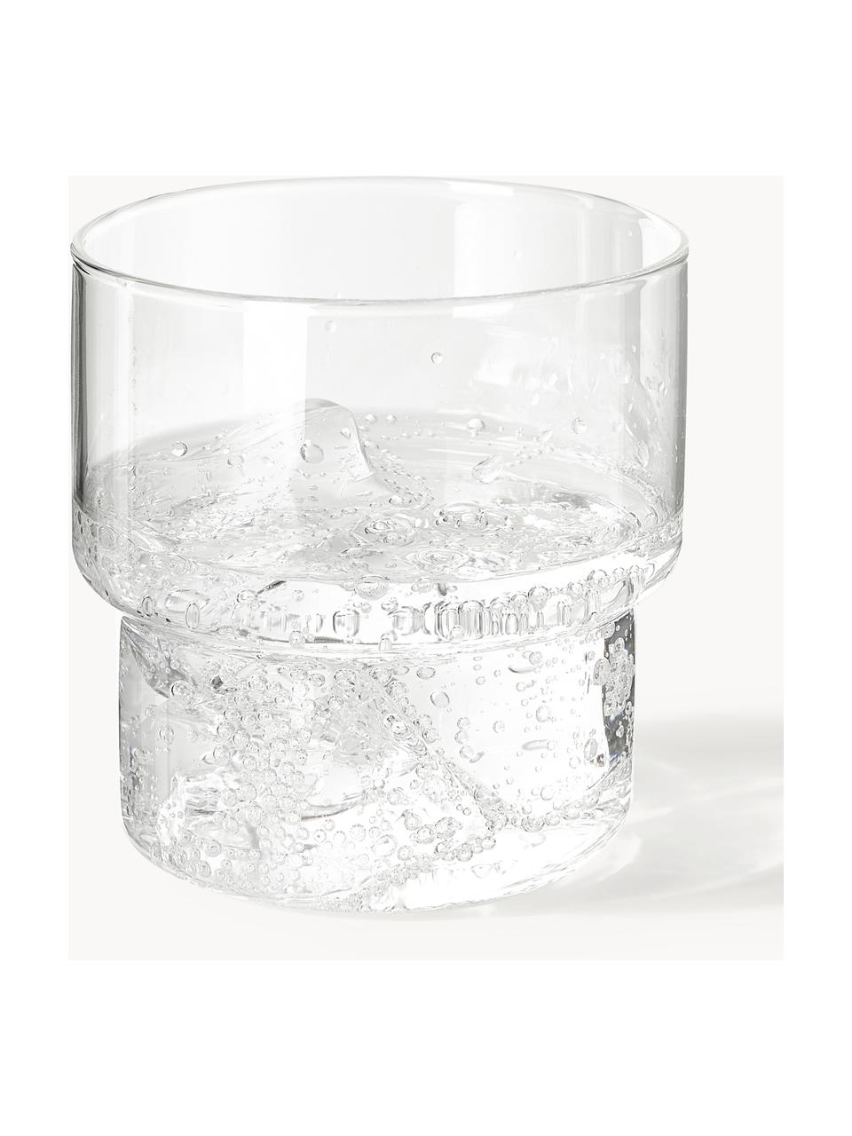 Ručne fúkaná karafa na vodu s pohármi na vodu Gustave, 5 ks, Borosilikátové sklo, Priehľadná, Súprava s rôznymi veľkosťami