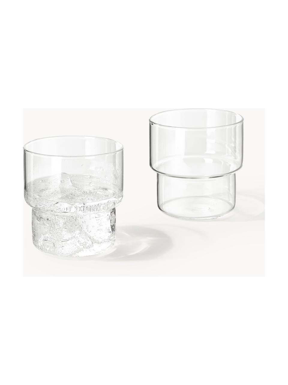 Karafa na vodu z fúkaného skla s pohármi na vodu Gustave, 5 ks, Borosilikátové sklo, Priehľadná, Súprava s rôznymi veľkosťami