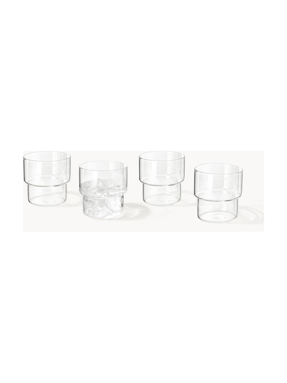Mundgeblasene Wasserkaraffe Gustave mit Wassergläsern, 5er-Set, Borosilikatglas, Transparent, Set mit verschiedenen Grössen