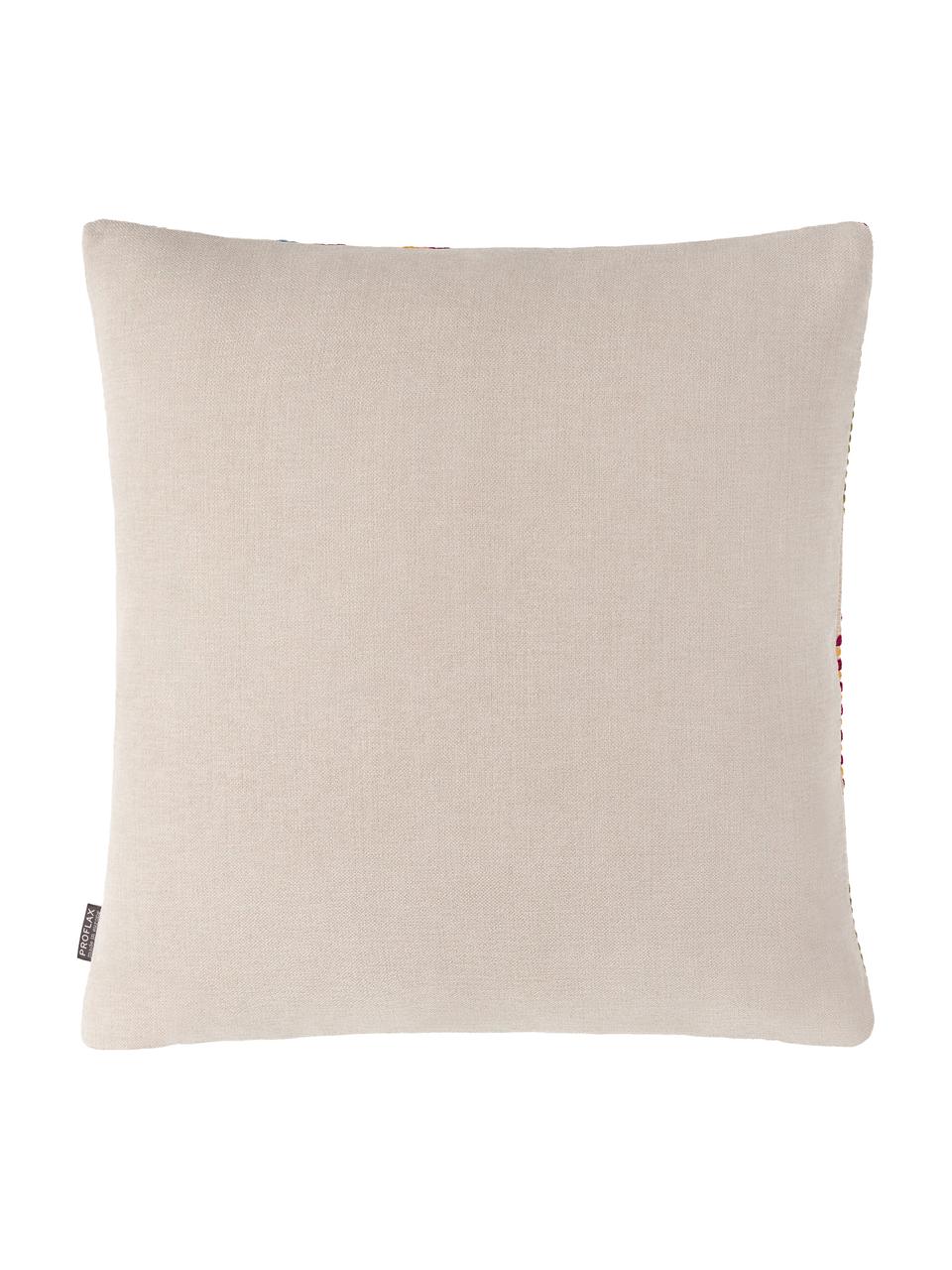 Housse de coussin 40x40 bleu blanc Ipanema, Beige, multicolore, larg. 40 x long. 40 cm