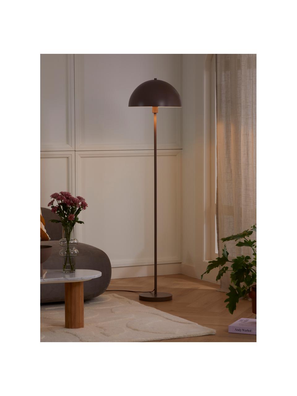 Stojací lampa Matilda, Hnědá, Ø 40 cm, V 164 cm