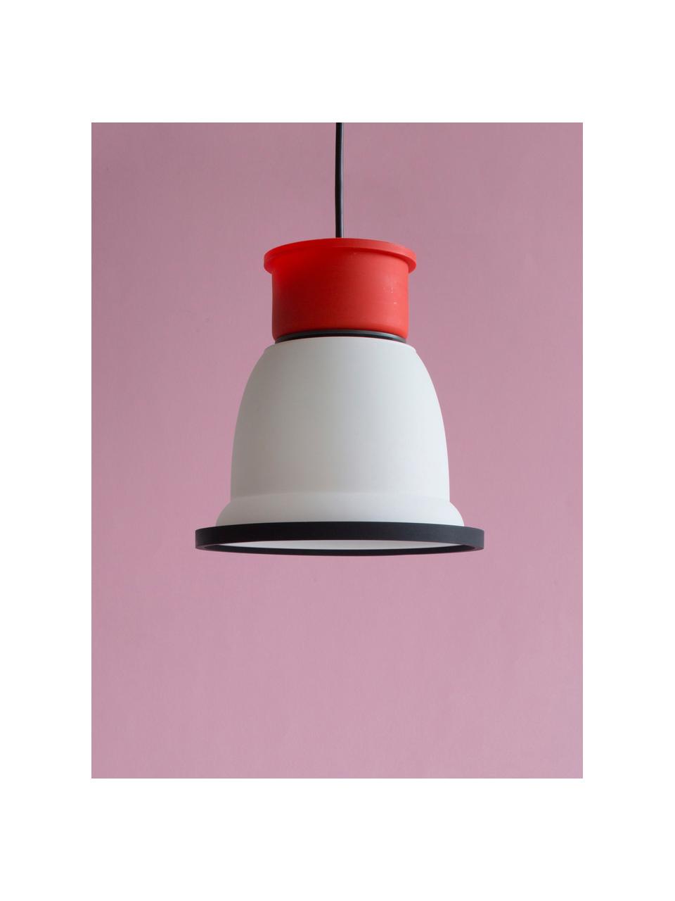 Lampada a sospensione piccola CL1, Paralume: silicone, plastica, Bianco, rosso, nero, Ø 18 x Alt. 18 cm