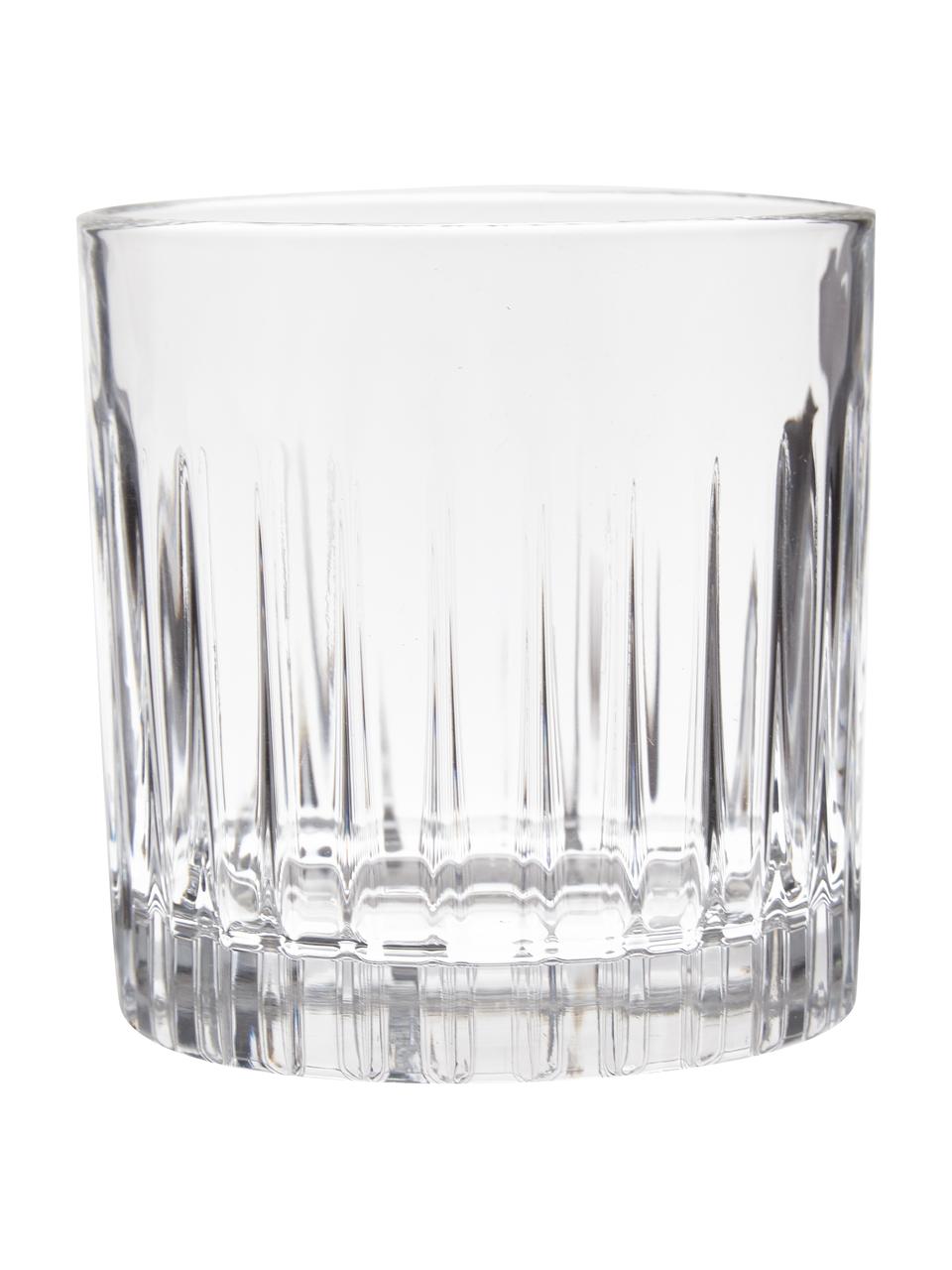 Set whisky in cristallo con rilievo Timeless 7 pz, Cristallo Luxion, Trasparente, Set in varie misure