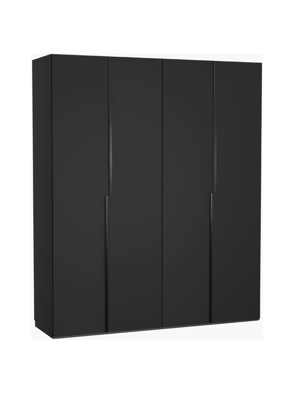 Armoire modulaire à portes battantes Leon, larg. 200  cm, plusieurs variantes, Noir, Classic Interior, larg. 200 x haut. 236 cm