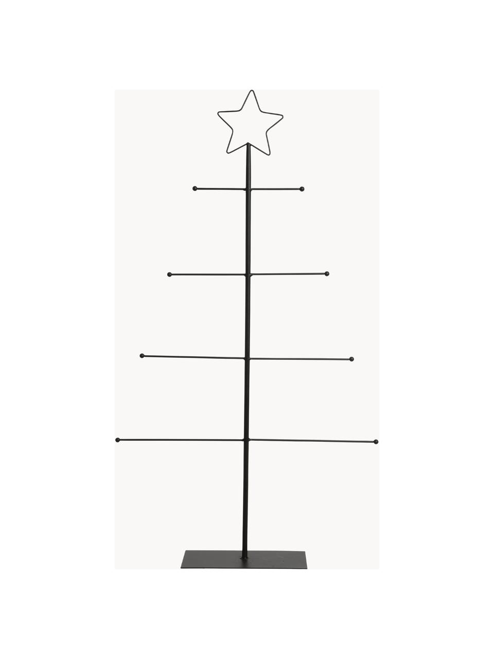Sapin décoratif Starna, haut. 90 cm, Métal, Noir, larg. 50 x haut. 90 cm