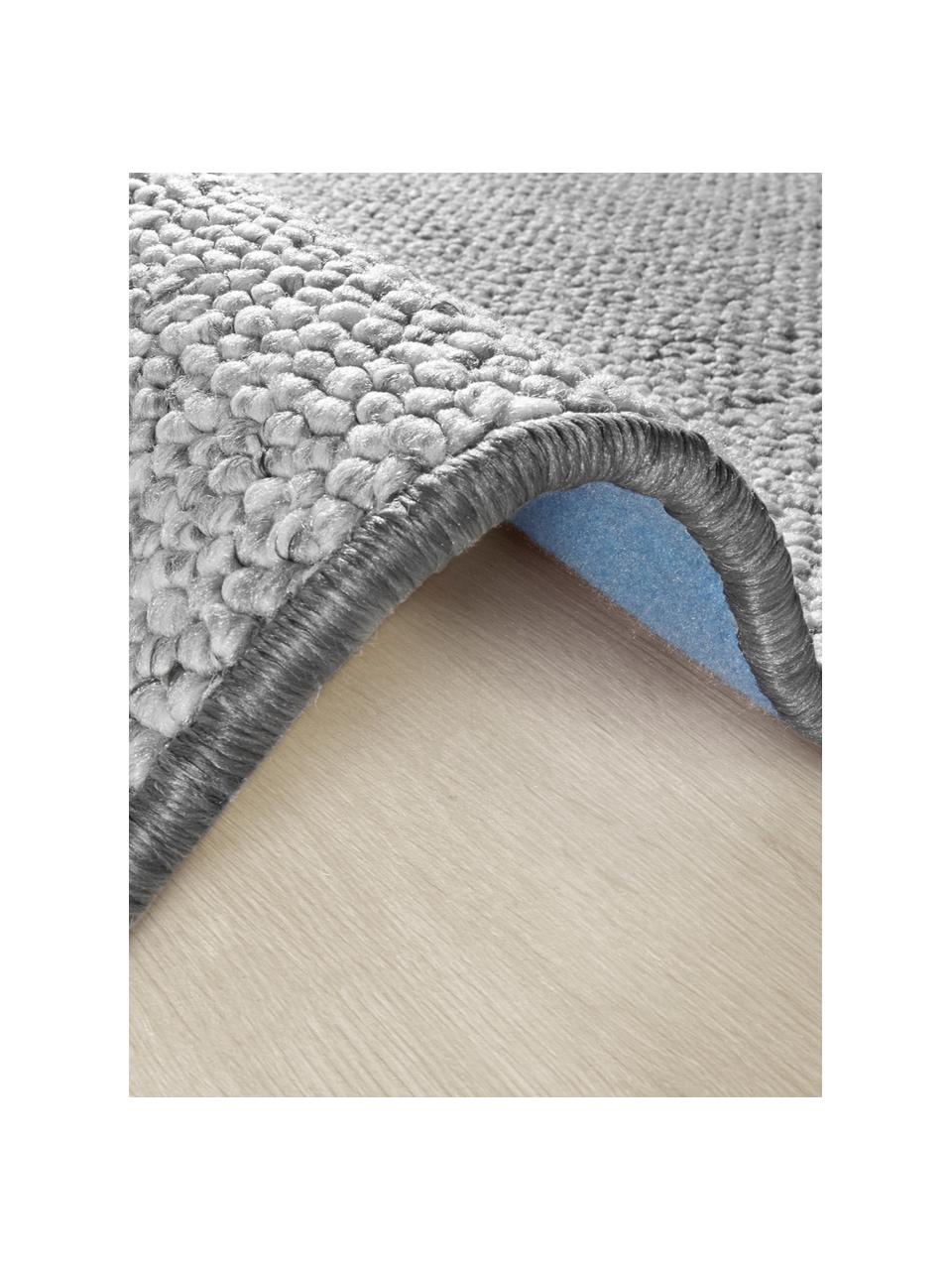 Okrągły dywan z widoczną strukturą Lyon, Szary, melanżowy, S 100 x D 140 cm (Rozmiar XS)