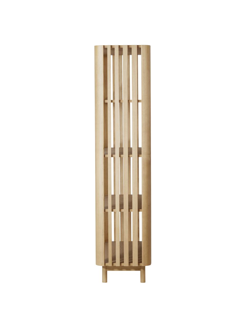 Regál z kaštanového dřeva Tridan, Kaštanové dřevo, dřevovláknitá deska střední hustoty (MDF), Kaštanové dřevo, Š 110 cm, V 180 cm