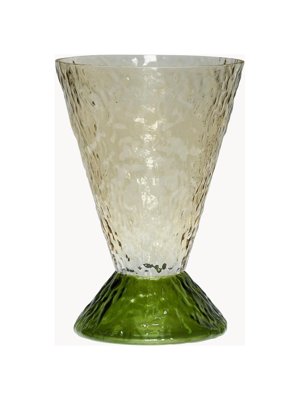 Vaso fatto a mano Abyss, diverse misure, Vetro, Tonalità verdi, Ø 20 x Alt. 29 cm