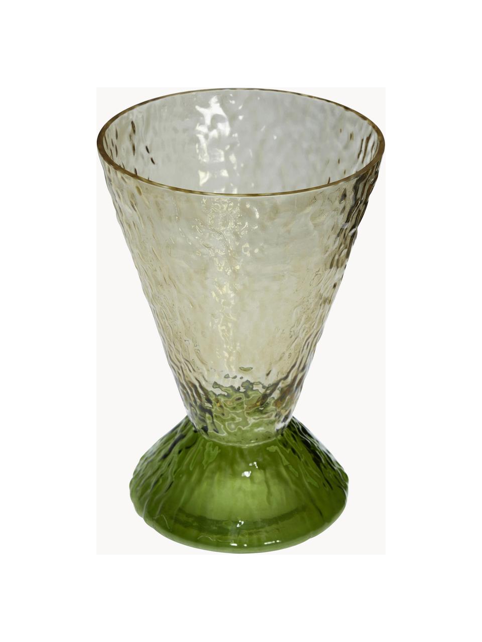Vaso fatto a mano Abyss, alt. 29 cm, Vetro, Tonalità verdi, Ø 20 x Alt. 29 cm
