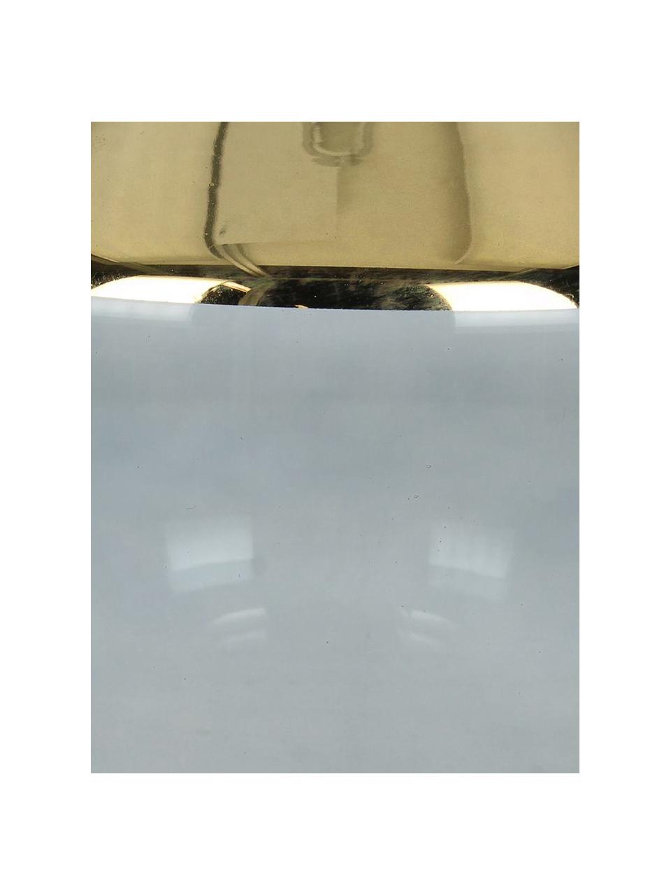 Jarrón de vidrio Janak, Vidrio, Gris, transparente, dorado, Ø 18 x Al 15 cm