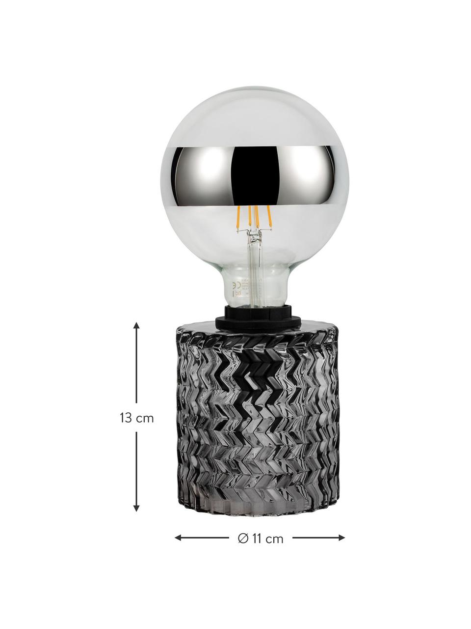 Petite lampe à poser Crystal Smoke, Gris