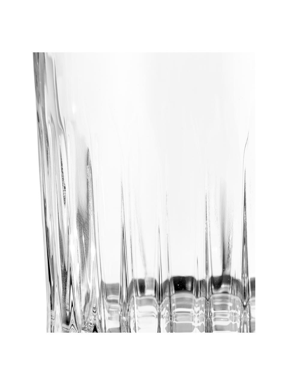 Glazen Timeless met groefreliëf, 6 stuks, Luxion kristalglas, Transparant, Ø 9 x H 9 cm, 360 ml