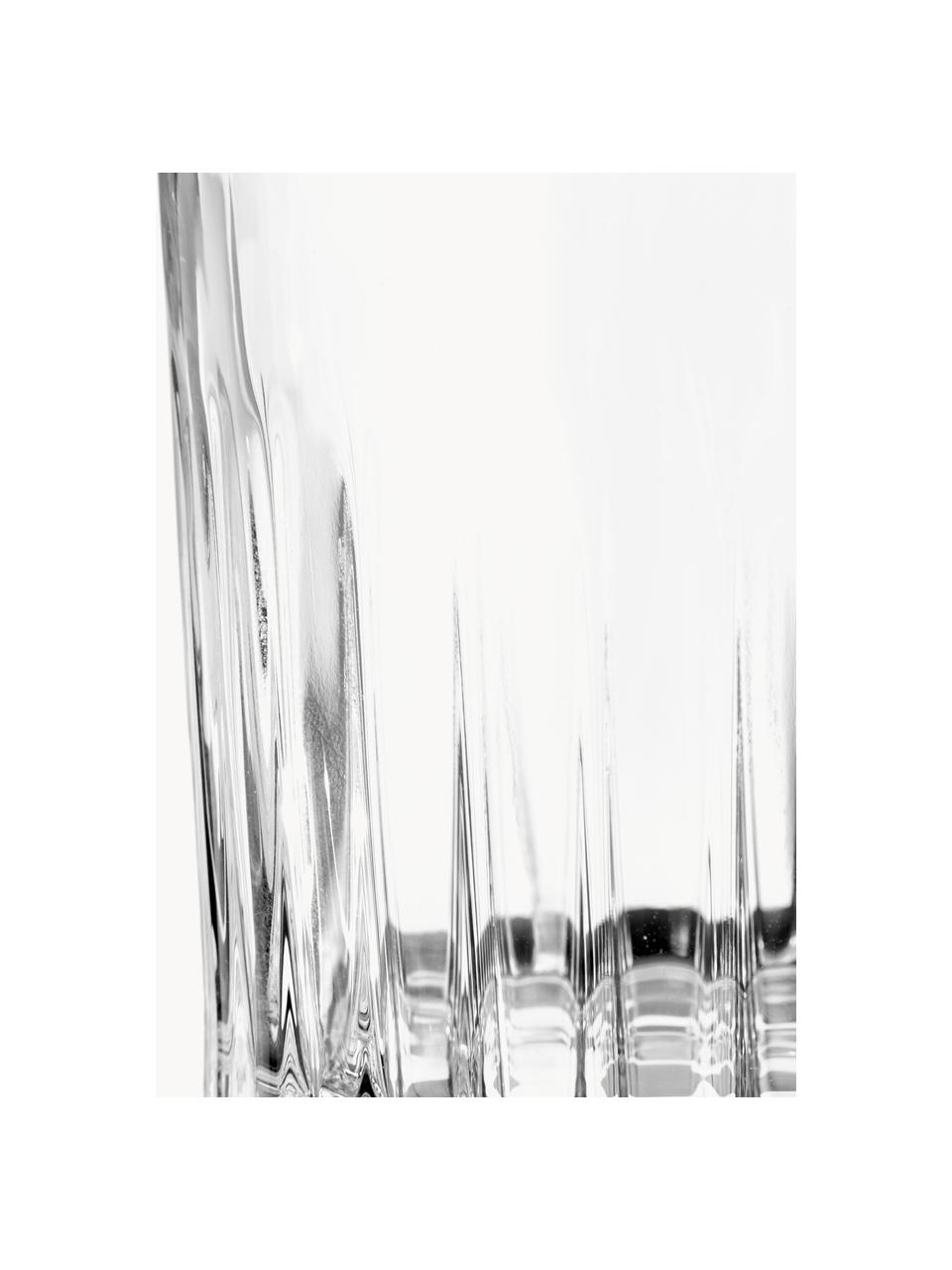 Vasos old fashioned de cristal con relive Timeless, 6 uds., Cristal Luxion, Transparente, Ø 9 x Al 9 cm, 360 ml