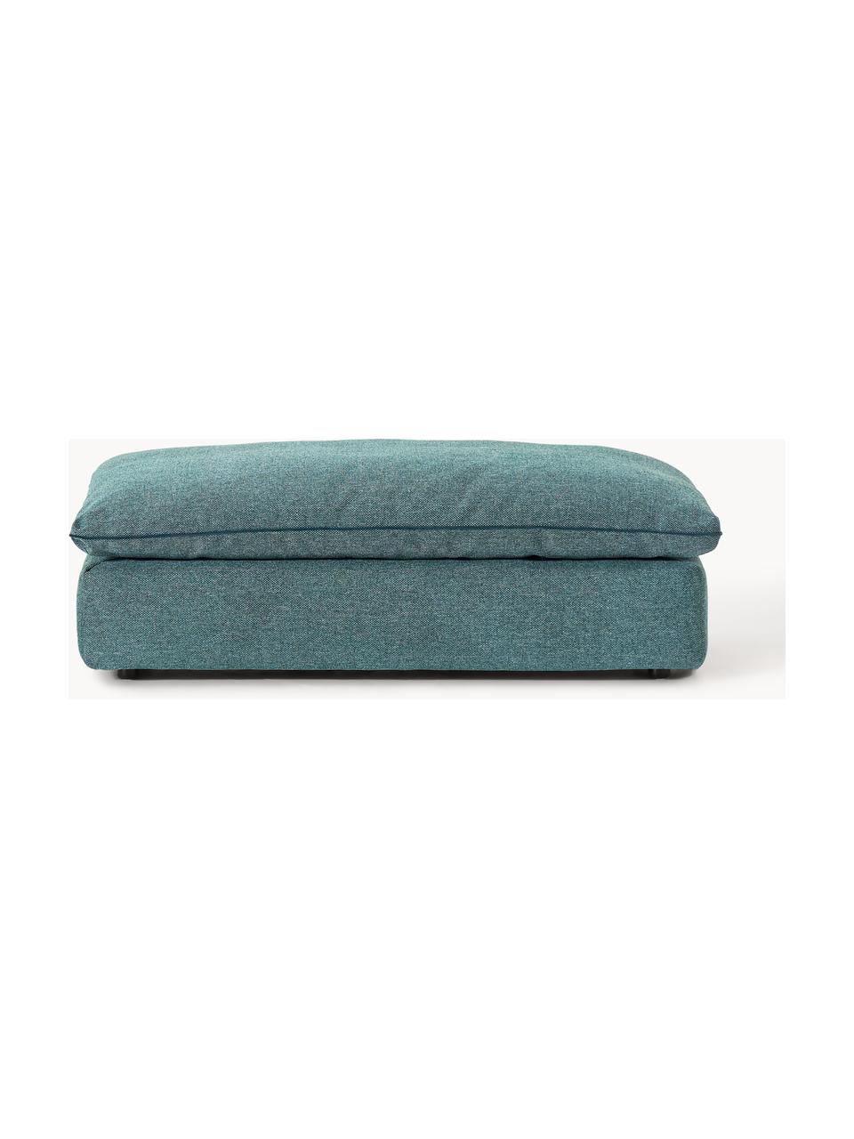 Pouf XL Felix, Tissu vert turquoise, larg. 140 x prof. 60 cm